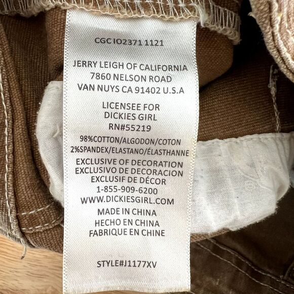 Dickies Cargo Pants Size 1/25 Canvas Workwear Y2K Skater Grunge Tan Brown Womens - Picture 7 of 12